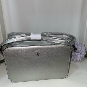 Bolso bandolera liso midi plata