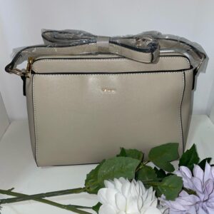 Bolso bandolera liso crema