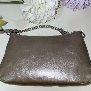 Bolso mini brillo plateado