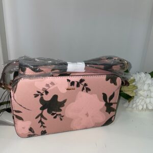 Bolso mini floral rosa y verde