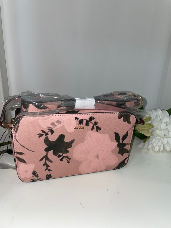 Bolso mini floral rosa y verde