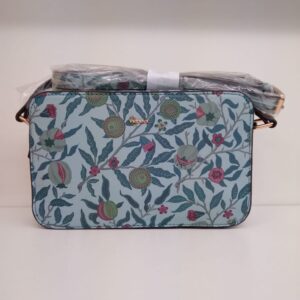 Bolso mini estampado floral celeste